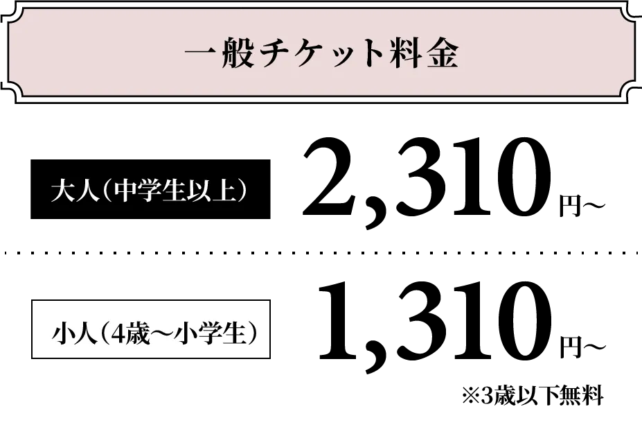 一般チケット料金