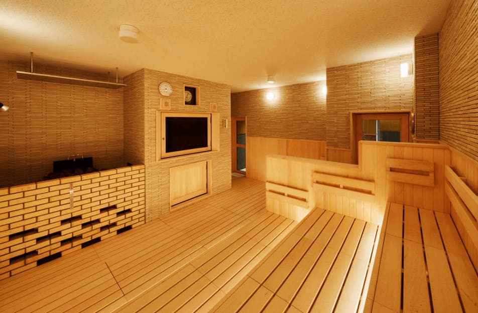 The Finnish-style sauna